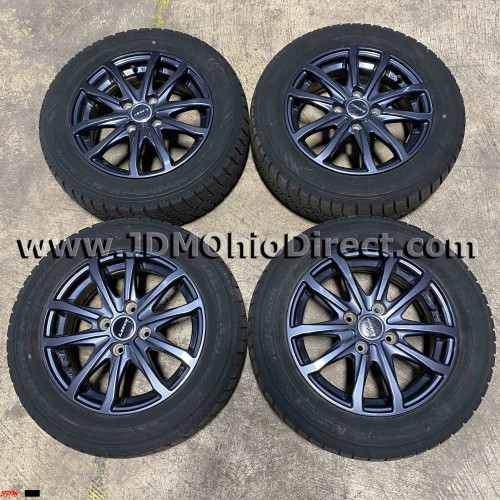 JDM LEBEN DS-5 Blue 4x100 Wheel and Tire Set